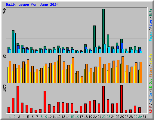 Daily usage for June 2024